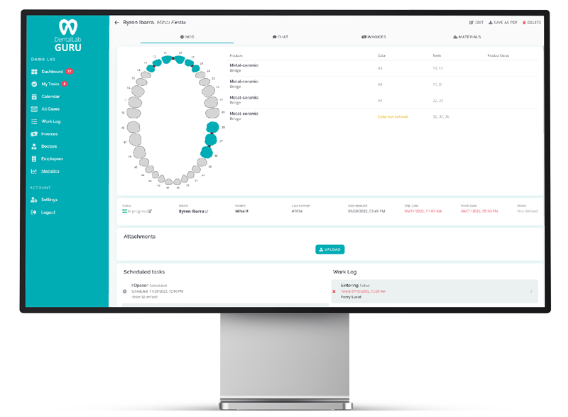 Dental Lab Case Tracking Software screenshot in Dental Lab Guru